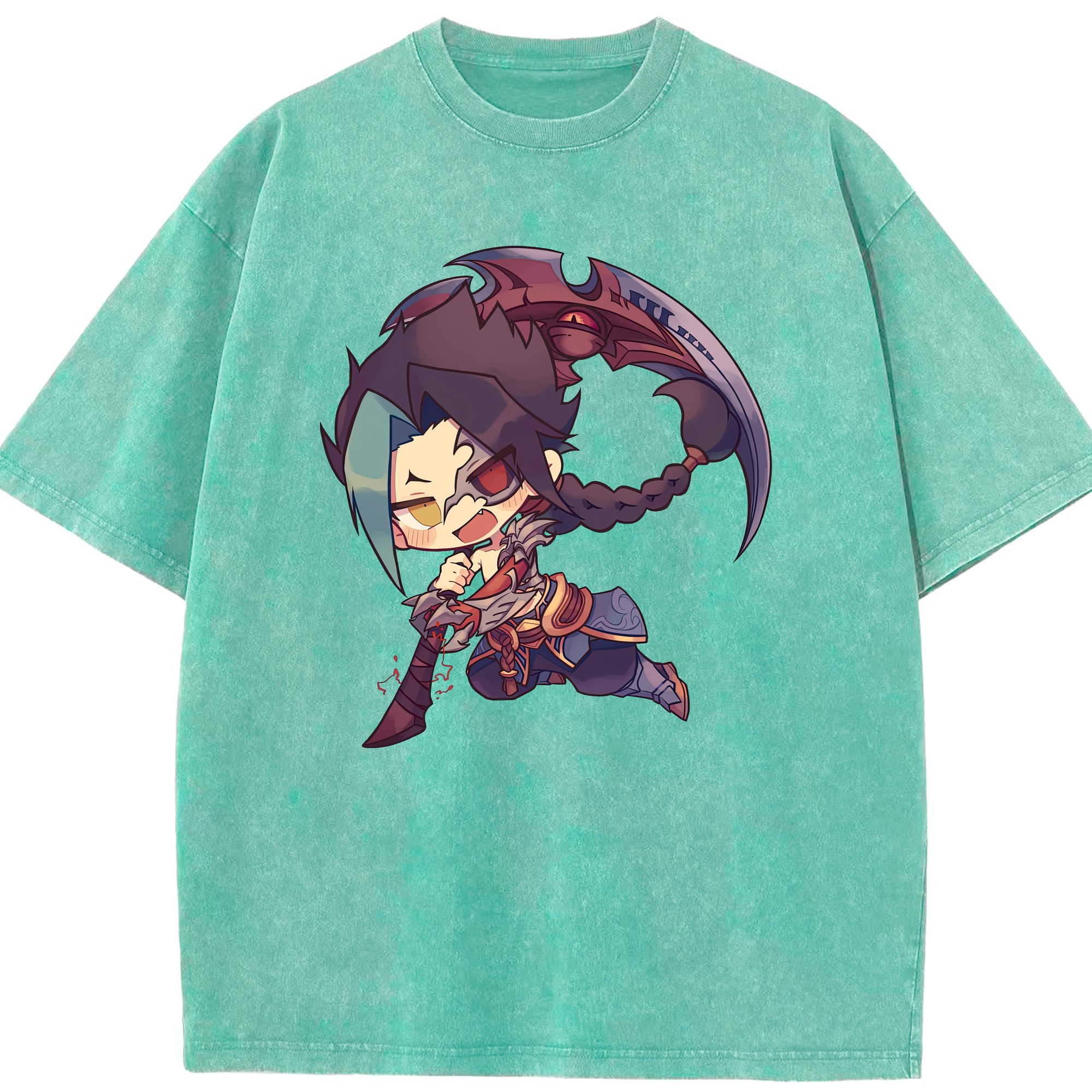 （画像用） リーグ・オブ・レジェンド League of Legends LOL 綿100% ヴィンテージ風 半袖Tシャツ（フロントプリント）